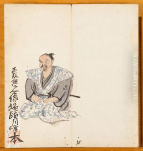 Portraits of Ike Taiga and His Calligraphies in Seal and Grass Styles by Tomioka Tessai
