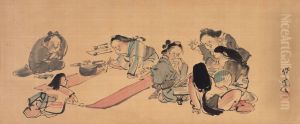 Seven Otafukus by Kawanabe Kyosai
