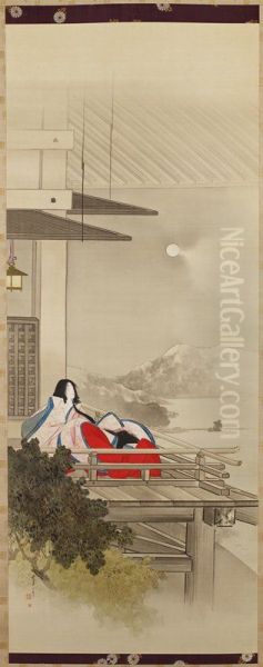 Murasaki Shikibu at Ishiyamadera - view 1