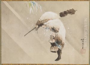 Fisherman Carrying His Net in the Snow
