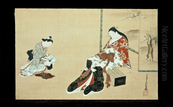 Seated Prostitute and her Attendant - view 1