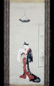 Prostitute Reading a Letter by Miyagawa Issho