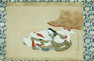 Ono no Komachi Washing the Poem Paper by Settei
