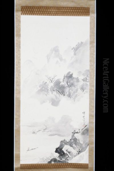 Landscape with River in Mountainous Country [left of a triptych] - view 1