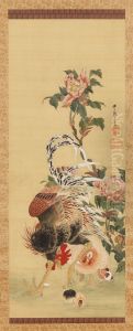 Rooster and Family by Ito Jakuchu