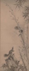 Bamboo and Squirrels by Mochizuki Gyokusen