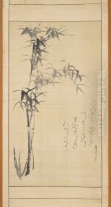 Bamboo and Poem by Otagaki Rengetsu