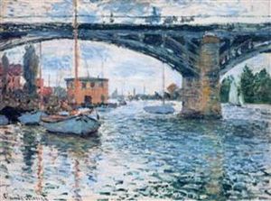 The Road Bridge at Argenteuil by Claude Oscar Monet