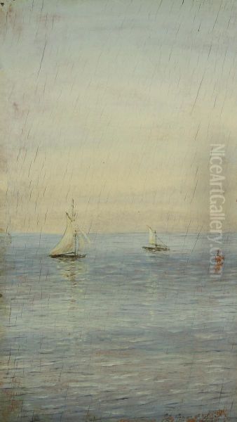 Sailboats at Sea - view 1
