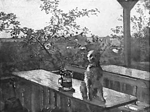Der Hund Hipp auf einem Tisch Der Hund Hipp auf einem Tisch