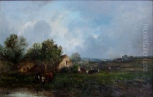 French Landscape by Leon-Victor Dupre