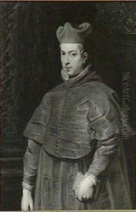 Portrait of Cardinal-infante Ferdinand of Austria (as cardinal) by (studio of) Rubens, Peter Paul