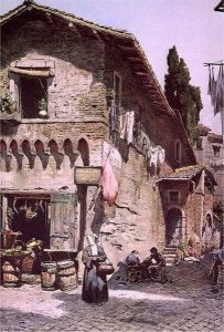 Via della Luce in Rome (rione Trastevere)