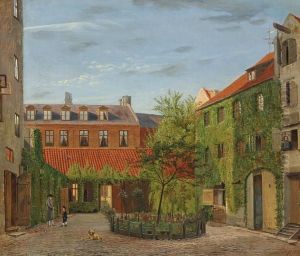 Garden in Skindergade 26 in Copenhagen, Denmark by Thorvald Niss