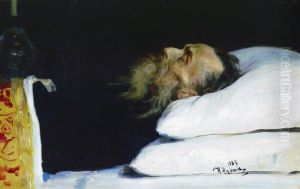 Historian Nikolai Ivanovich Kostomarov in His Coffin.
