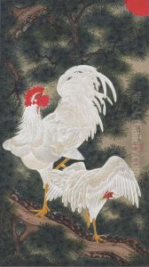 White fowl and pine by Ito Jakuchu