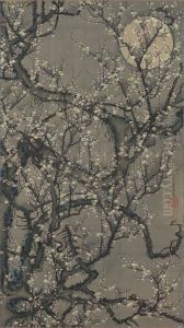 Blossoming plum under the moon by Ito Jakuchu