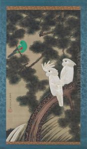 Cockatoos in an old pine by Ito Jakuchu