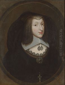 Portrait of Christine of France, Duchess of Savoy in black costume