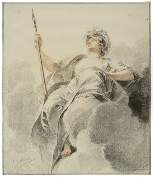 Minerva sittande pa ett moln - view 1