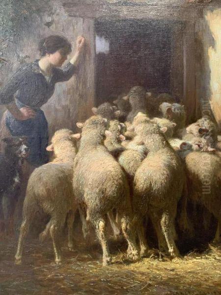 Sheep in Barn - view 1