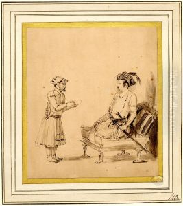 Emperor Jahangir receiving an Officer/Emperor Jahangir receiving an address by Rembrandt