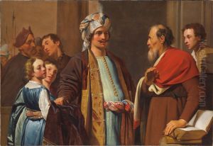 Elisha Refusing Naaman's Gifts