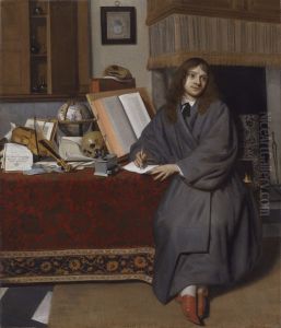 Portrait of the Pharmacist Dr. Ysbrand Ysbrandsz. (1634/35-1705) in an Interior