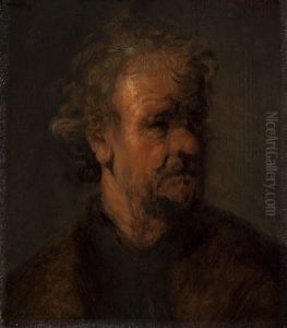 Study of a Man with Curly Hair