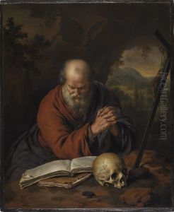 Hermit Praying in the Wilderness