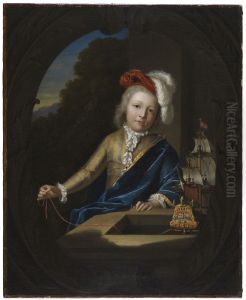 Portrait of a Boy with a Miniature Three-Master Portrait of a Boy with a Miniature Three-Master