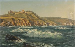 Cliffs on Bornholm at Hammershus. by Johannes Herman Brandt