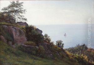 Landscape from the island of Bornholm by Johannes Herman Brandt