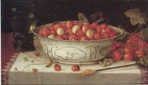 Still Life of Strawberries in a Wan-Li Bowl by Nicolaes Gillis