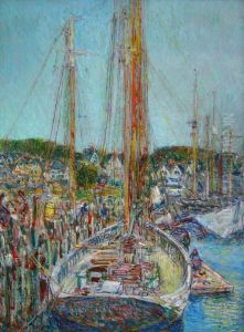 Boat Landing, Gloucester by Childe Hassam