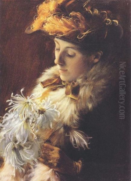 Woman with a Feathered Hat - view 1