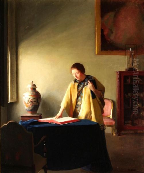Woman with Book - view 1