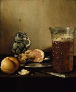 Still Life with a Ham, 1642 by Pieter Claesz