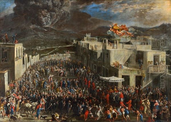The eruption of the Vesuvius in 1631 - view 1