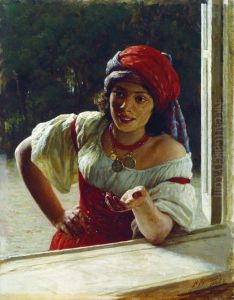 Gipsy Woman by Nikolai Yaroshenko