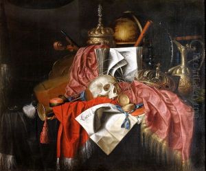 Still life with a skull.
