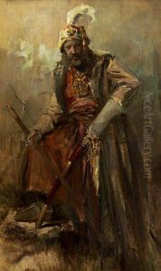 Oriental warrior by Nikolaos Gyzis