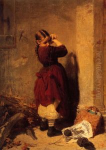 Girl playing by Nikolaos Gyzis