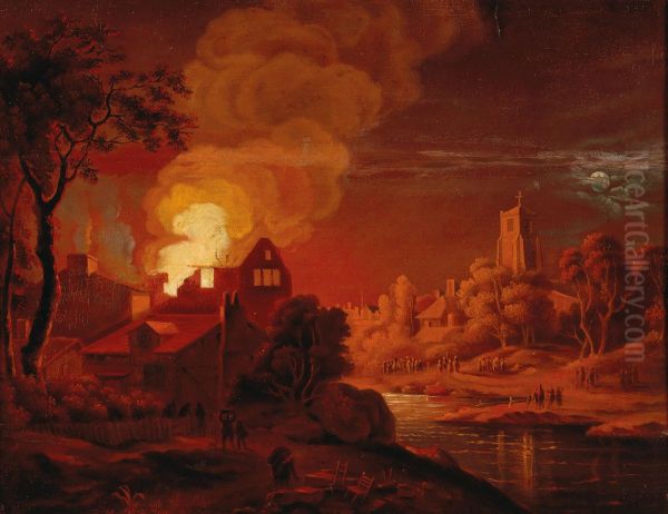 A nocturnal fire - view 1