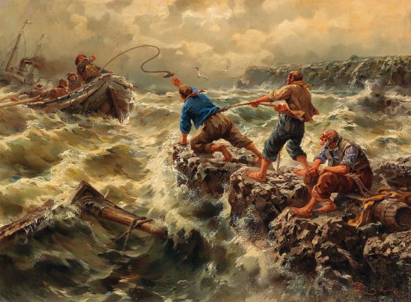 Saving the Shipwrecked Sailors - view 1