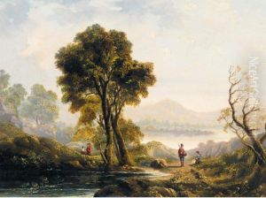 An Extensive Lake Landscape by Cecilia Margaret Campbell