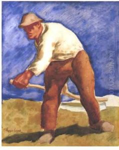 The mower by Albin Egger-Lienz