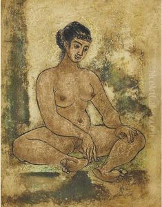 Seated Nude by Charles William Campbell