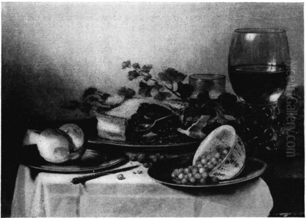 Still life with a roemer and pie - view 1