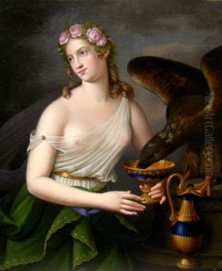 Goddess of Youth and Cupbearer Hebe and Eagle of Zeus by Louis Fischer